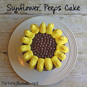 This sunflower Peeps cake couldn't be a cuter or easier cake! It's perfect for spring or summer.