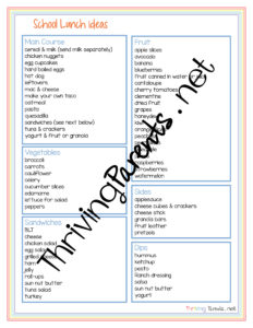 Do you dread the idea of packing a school lunch? Make packing school lunch quick and easy with this comprehensive list of school lunch ideas.