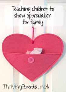 Kids have an easier time appreciating things than they do other family members. This activity will help them to see the good in others and feel pride when they see what others see in them.