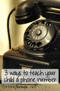 Teaching your child a phone number can be challenging. Make it easier by using one of these 3 ways.