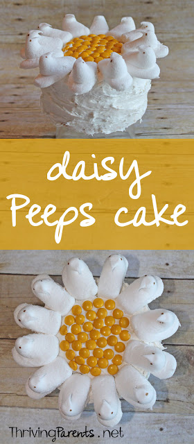 This daisy Peeps cake couldn't be a cuter or easier cake!