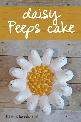 This daisy Peeps cake couldn't be a cuter or easier cake!