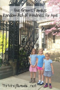 Our family has completed April's Random Acts of Kindness! What can you do for someone this month?